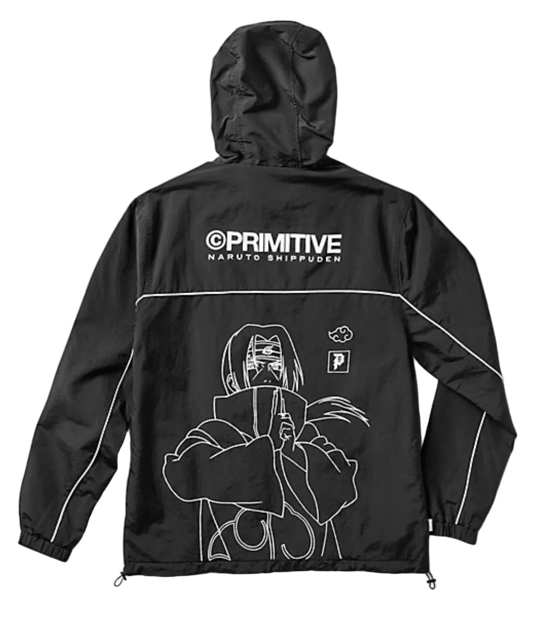 Primitive x Naruto Shippuden II Itachi Black Windbreaker Jacket